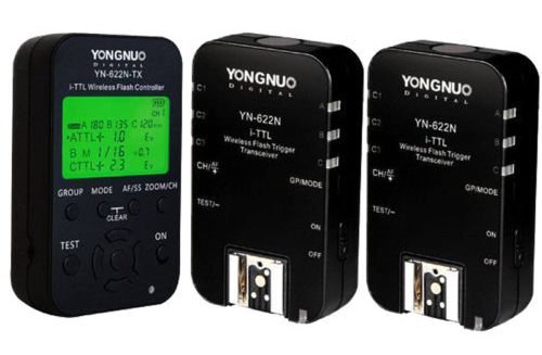 Yongnuo Youngnuo YN-622N-TX*1+RX*2 i-ttl Wireless Flash Controller Supporting the Use of Yn-622n i-ttl Wireless Flash Trigger Transceiver (622N-TX*1+RX*2)